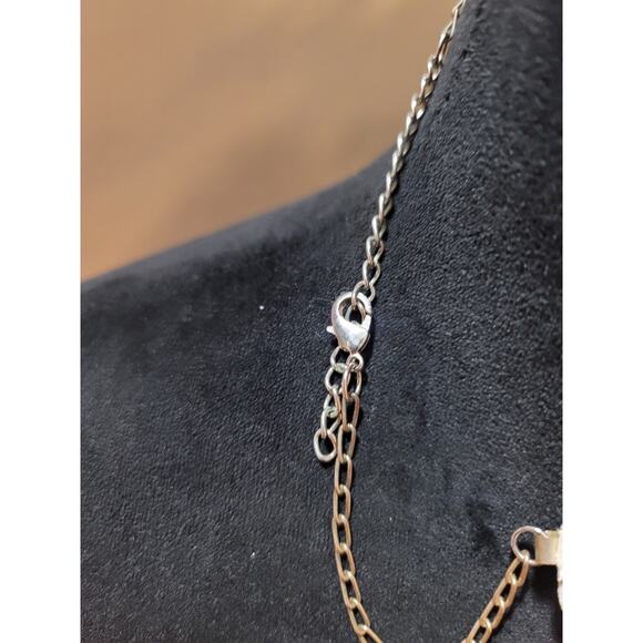 Women's Statement Layered Beaded Feather Design Necklace With Lobster Clasp Lock - Picture 6 of 7